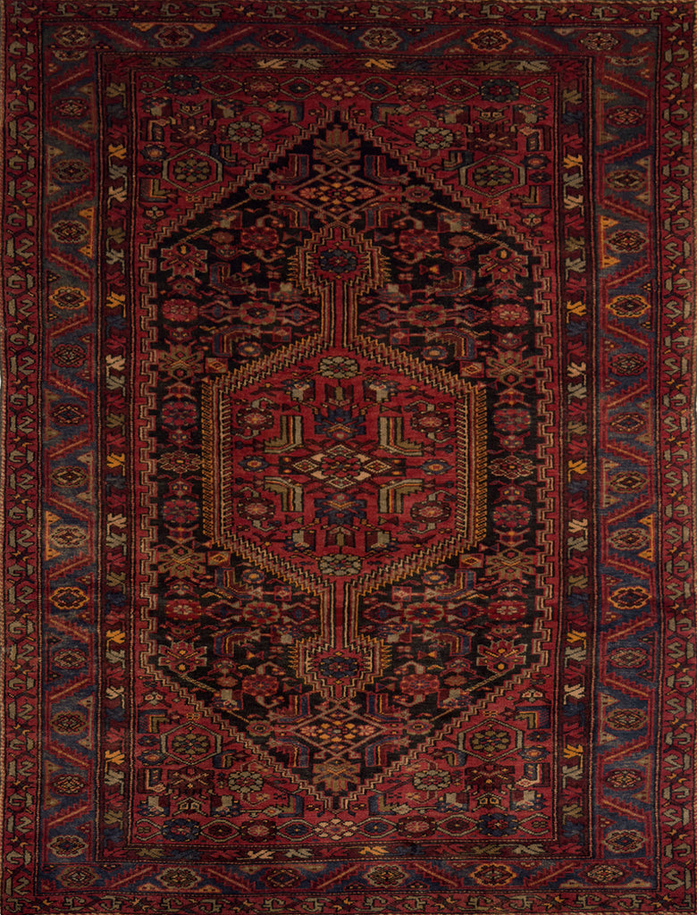 Persian Hamadan Rug - 5 x 8 ft