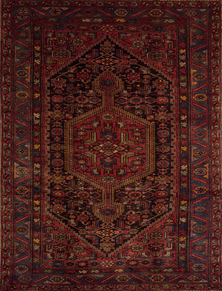Persian Hamadan Rug - 5 x 8 ft