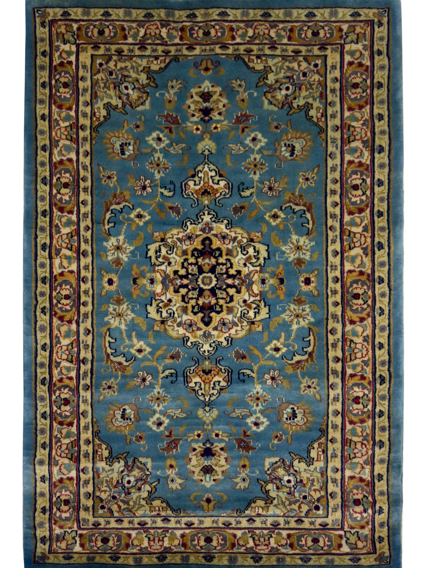 Kashan Floral Rug - 3 x 5 ft