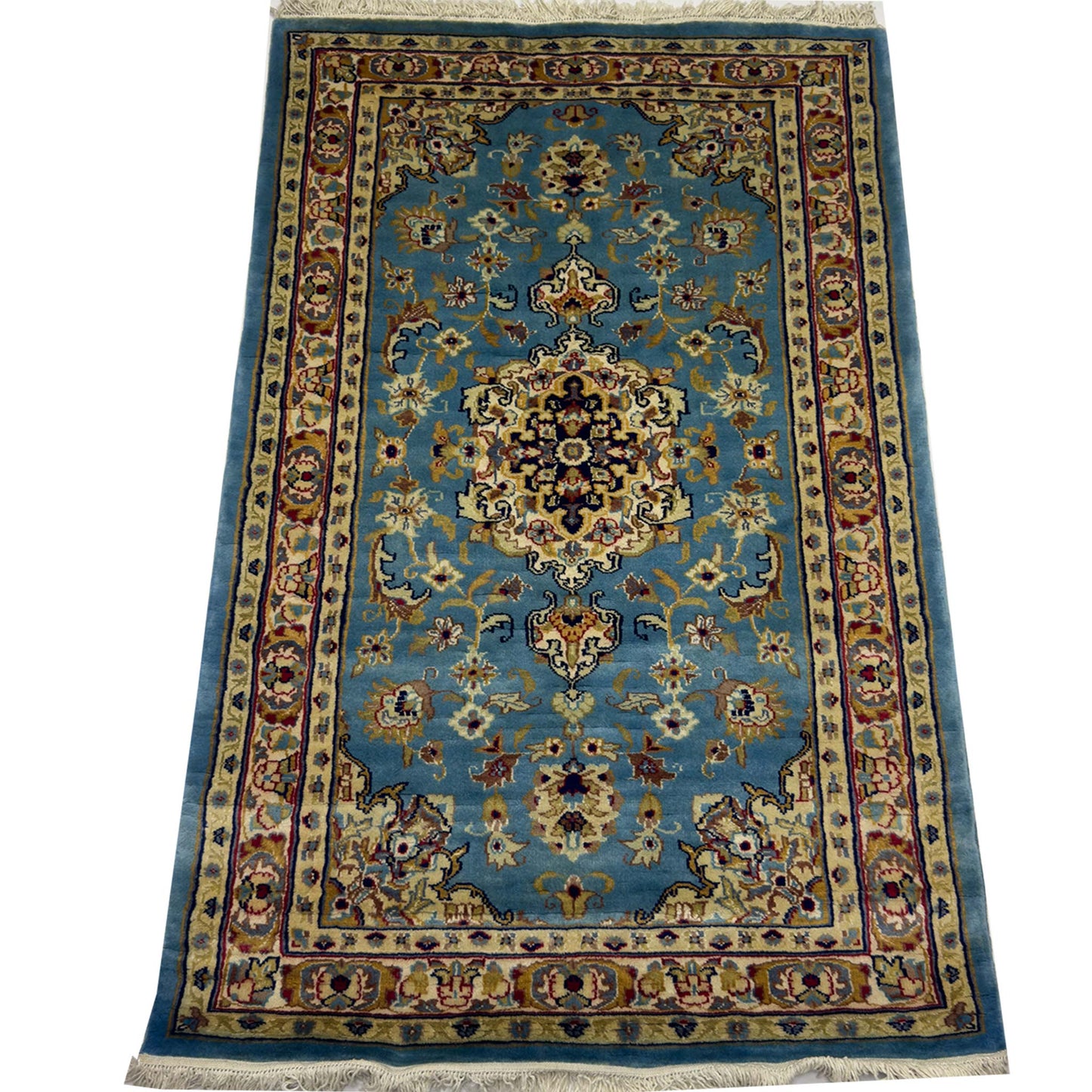 Kashan Floral Rug - 3 x 5 ft