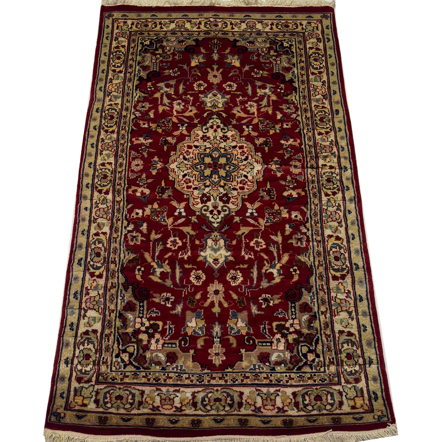 Kashan Floral Rug - 3 x 5 ft
