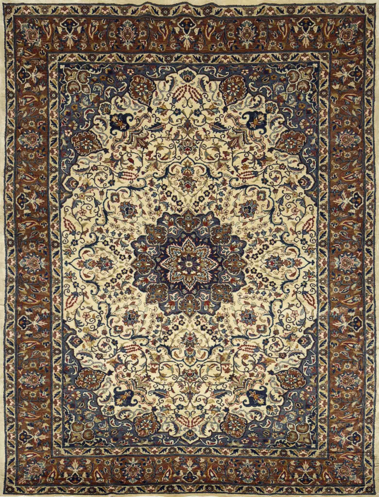 Kashan Medallion Rug - 9 x 6 ft