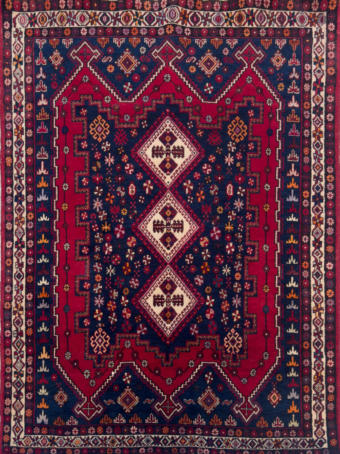 Tribal Afsharr Rug - 5 x 7 ft