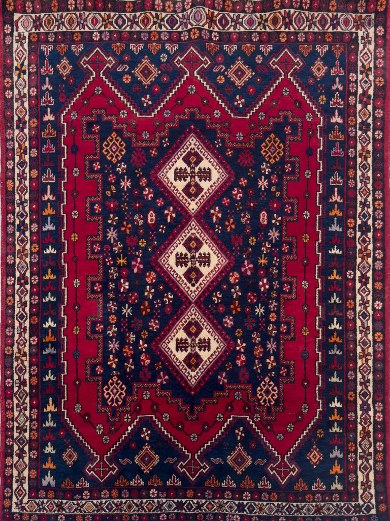 Tribal Afsharr Rug - 5 x 6 ft