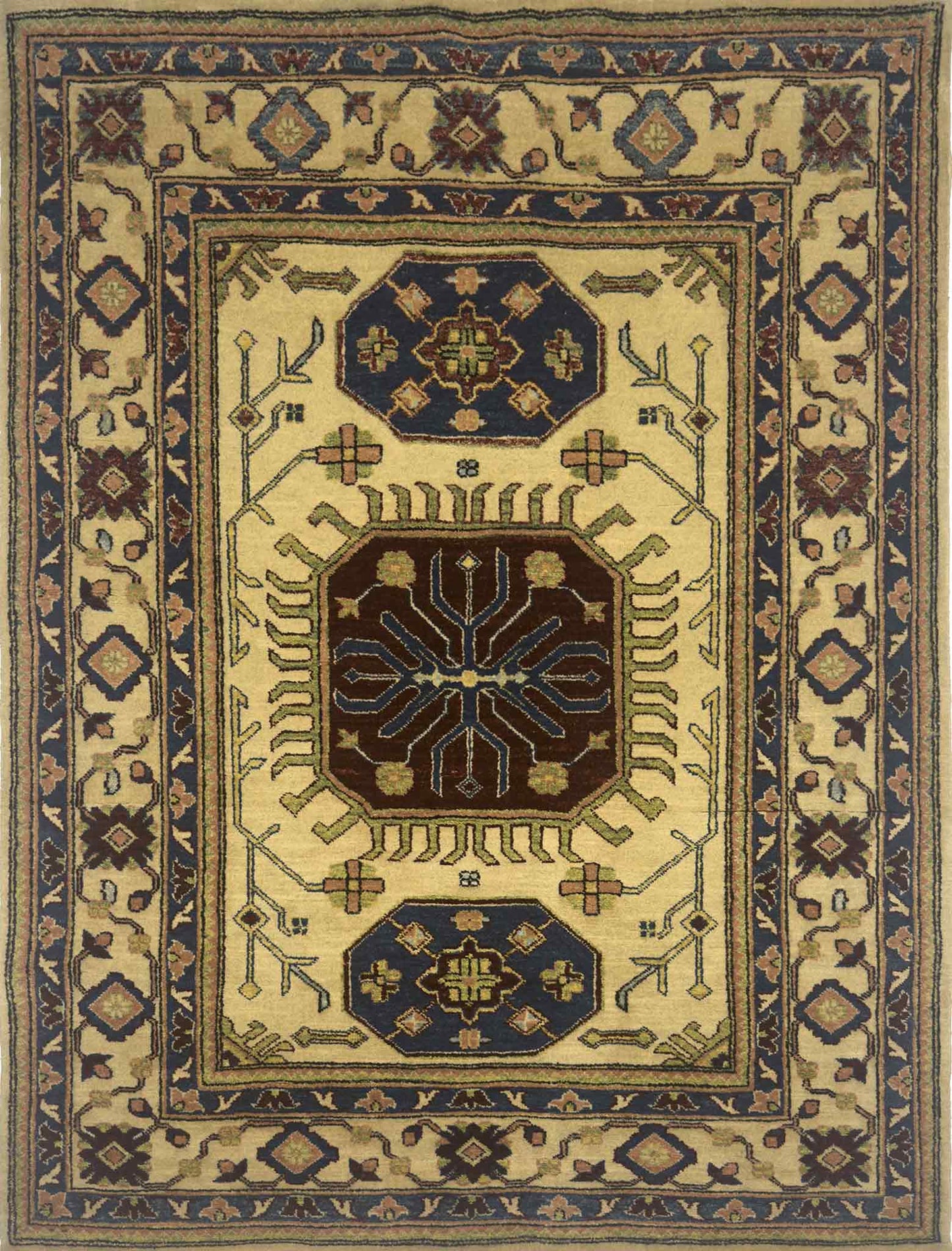 Modern Kazak Rug - 4.5 x 6.5 ft