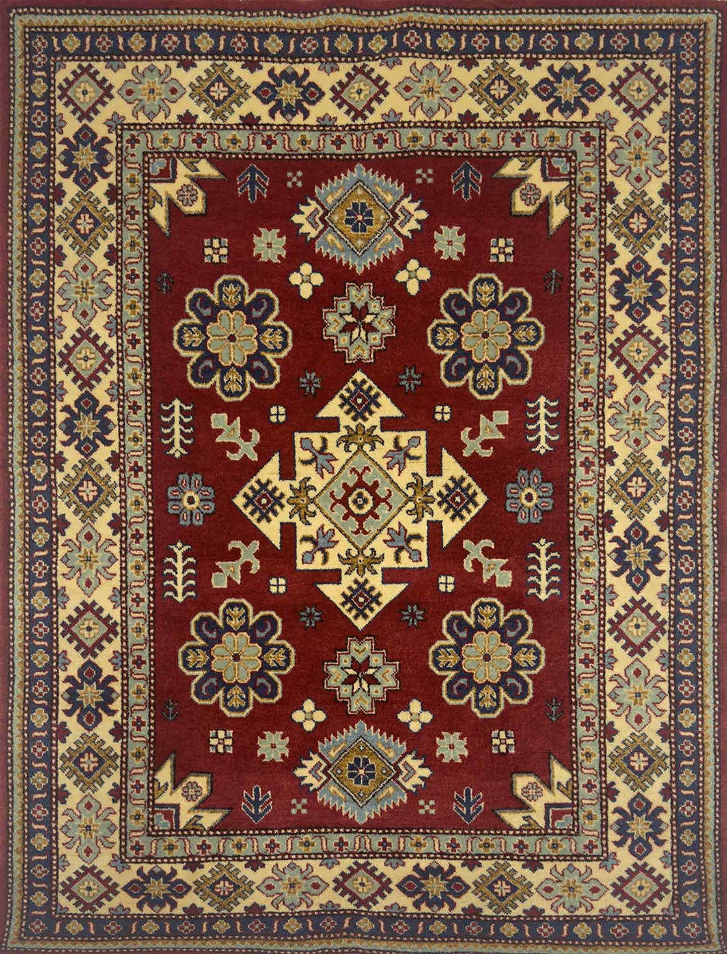Star Kazak Rug - 4 x 6 ft