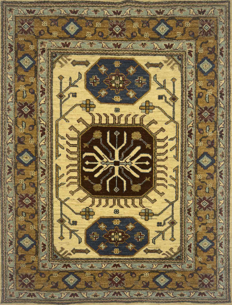 Modern Kazak Rug - 4.5 x 6 ft