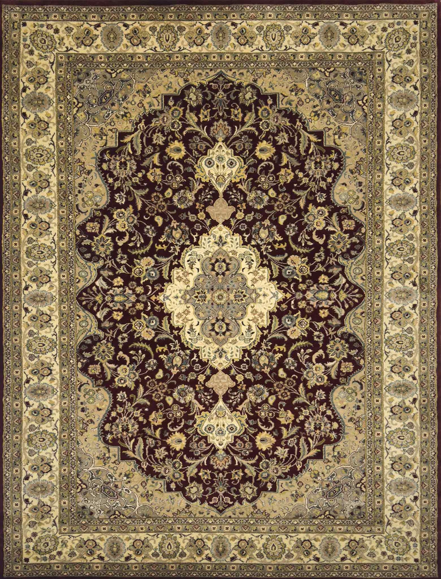 Isfahan Floral Rug - 6 x 9 ft