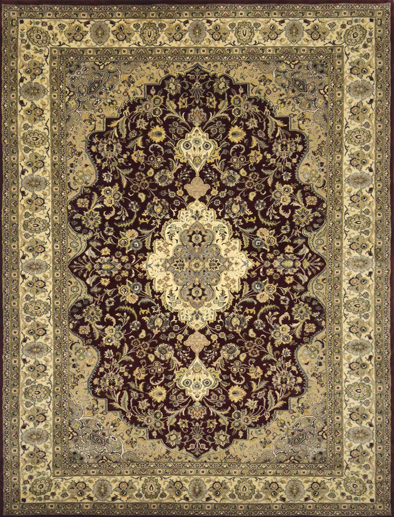 Isfahan Floral Rug - 9 x 6 ft