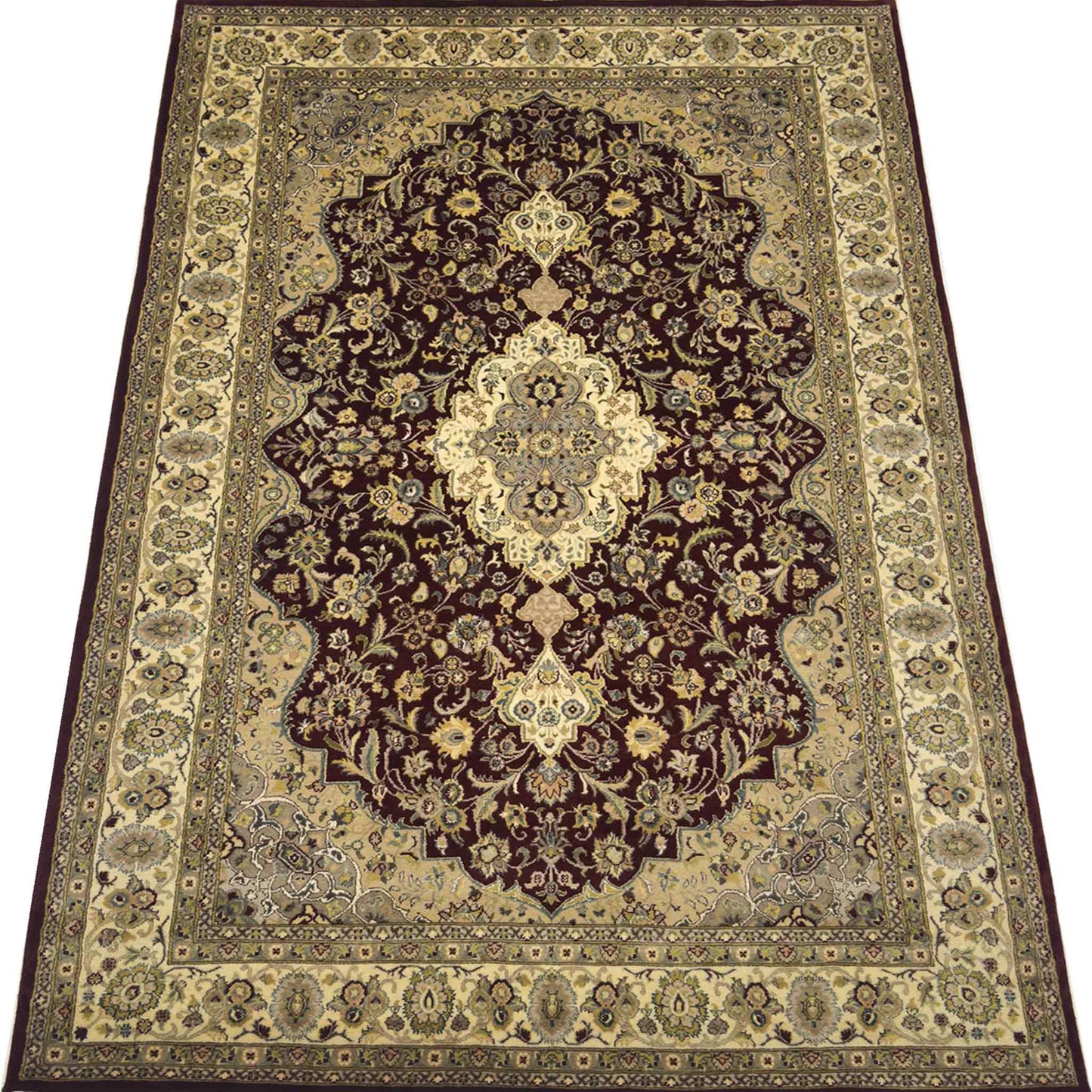 Isfahan Floral Rug - 6 x 9 ft