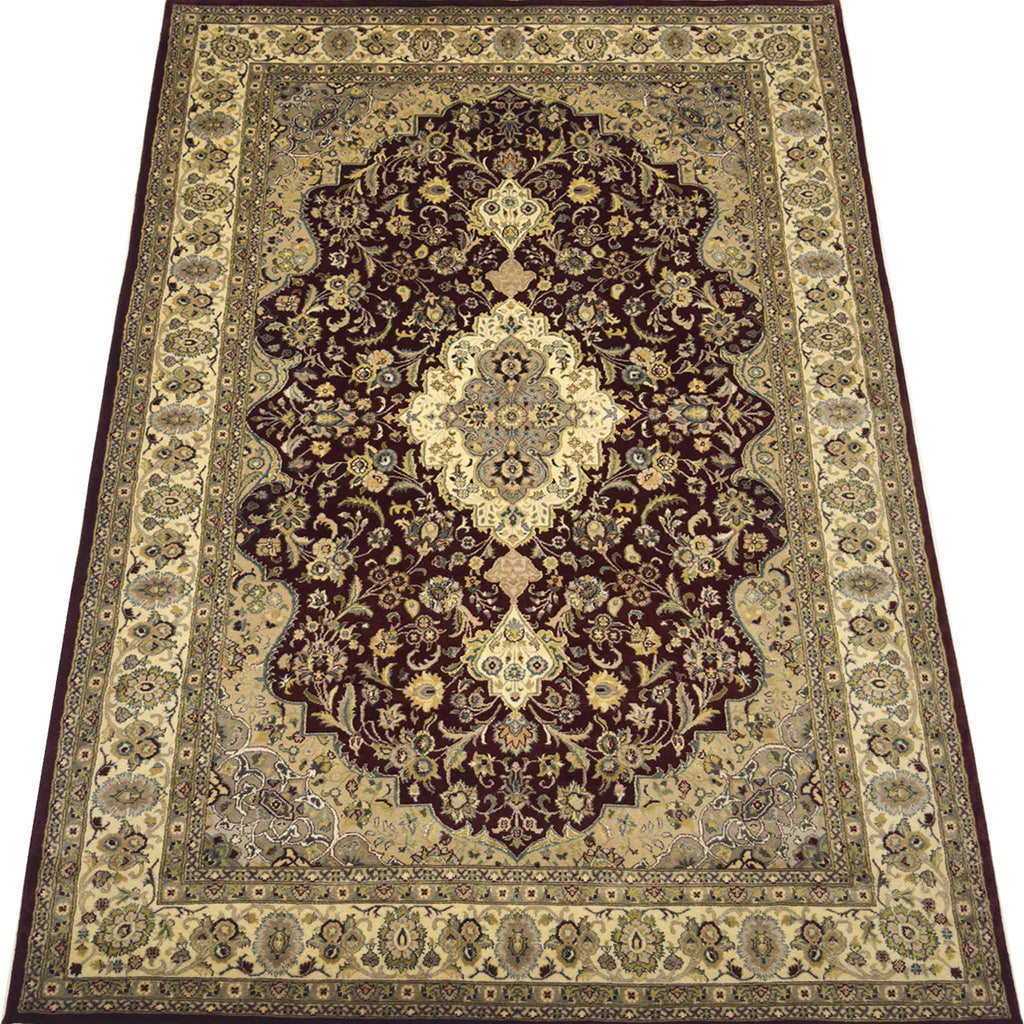 Isfahan Floral Rug - 9 x 6 ft