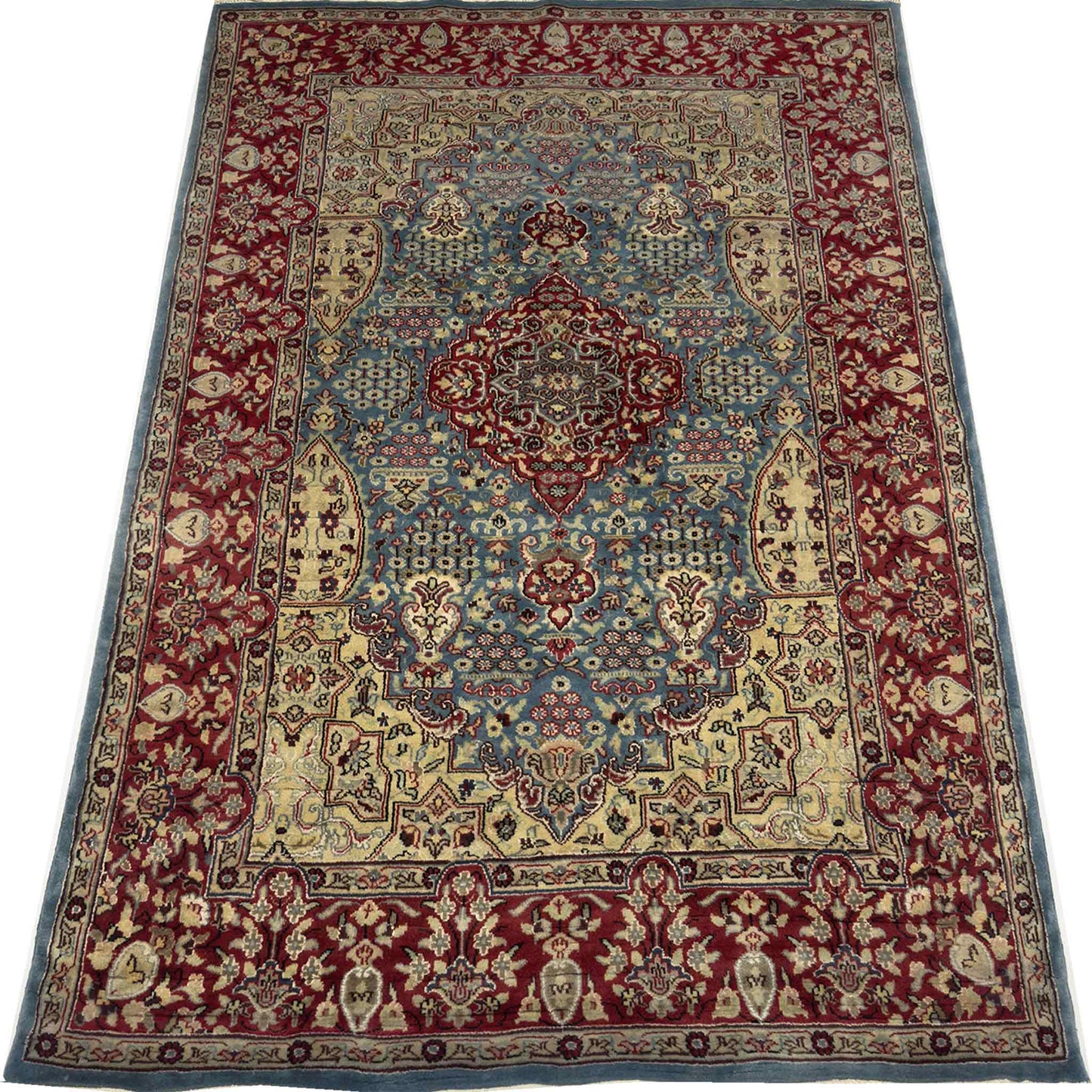 Kashan `Waaz` Rug - 4.5 x 7 ft
