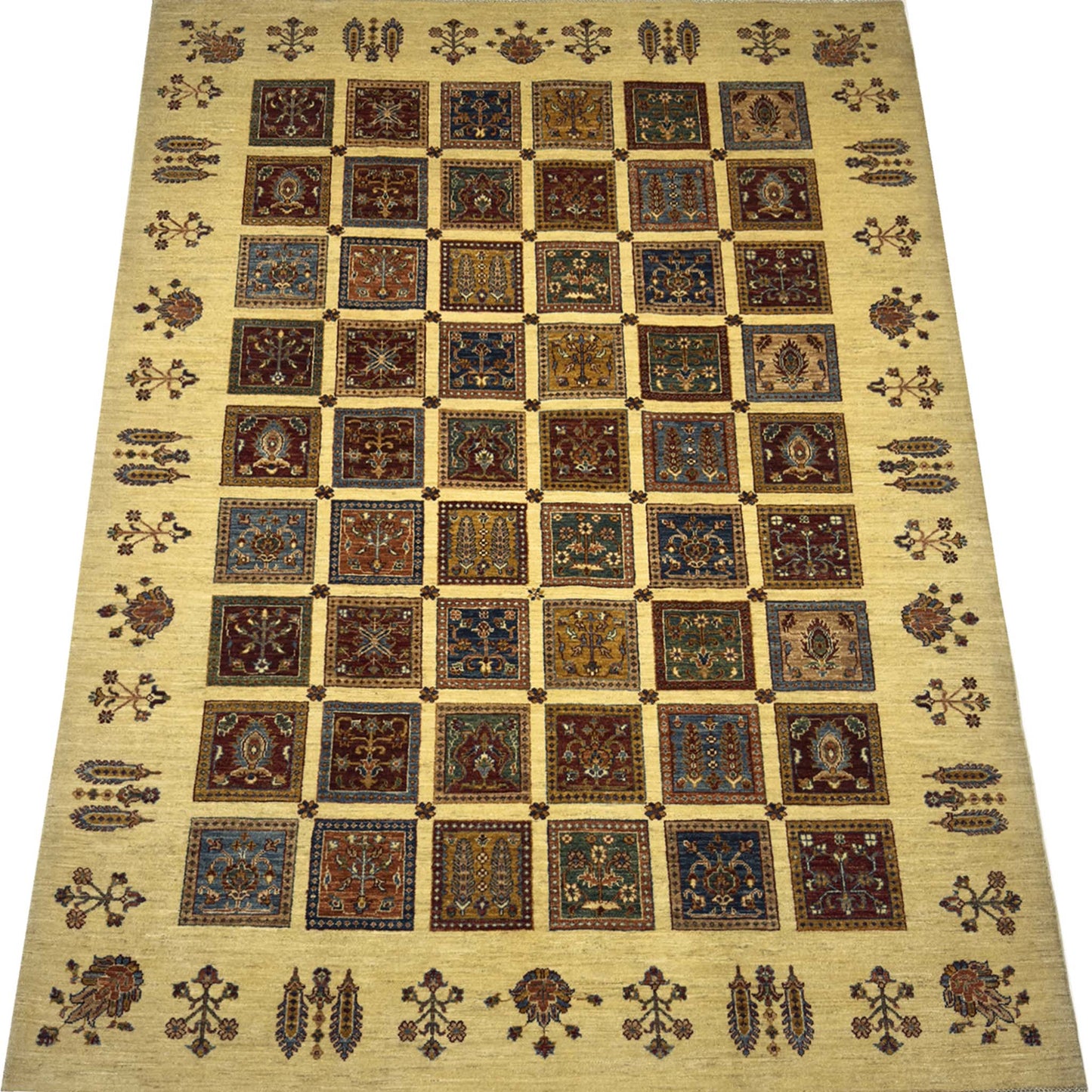 Modern Bakhtiari Rug - 6.5 x 9.5 ft