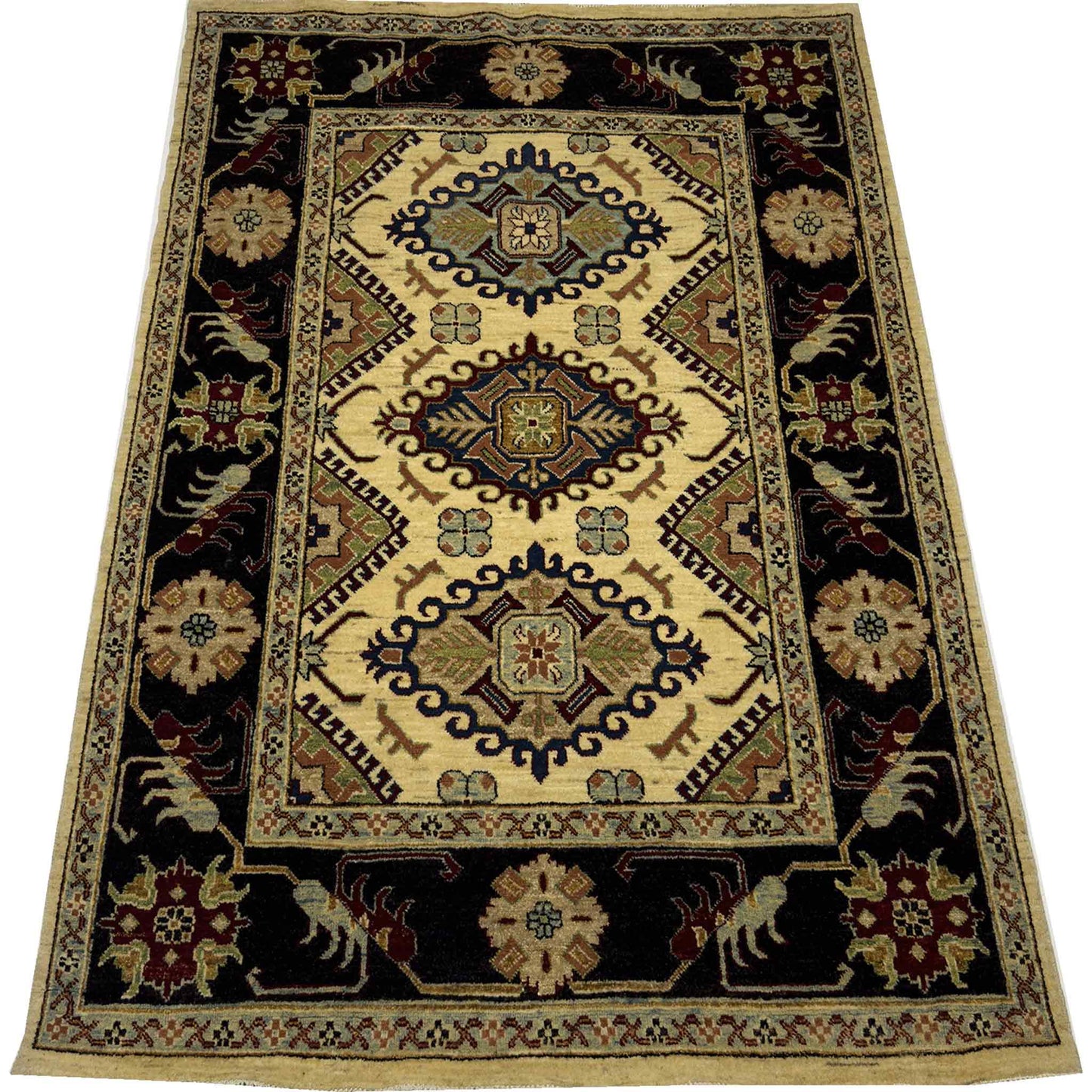 Modern Kazak Rug - 5 x 6.5 ft
