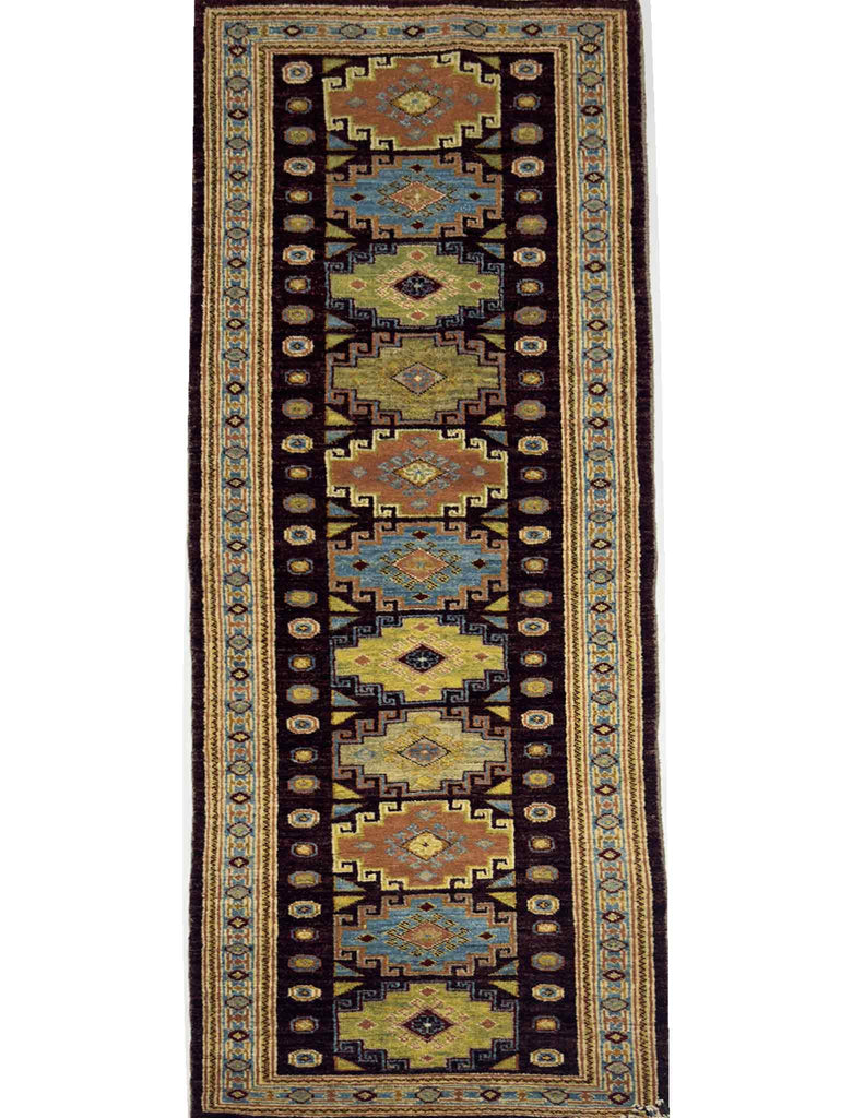 Modern Kazak Runner - 7 x 2.5 ft