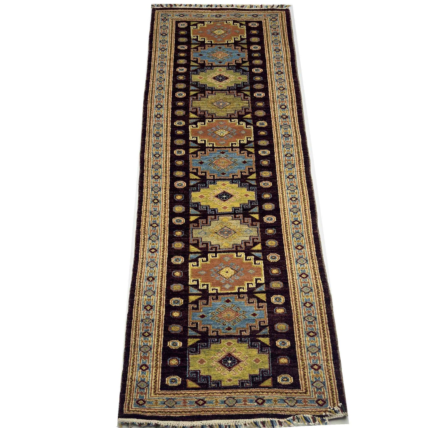 Modern Kazak Runner - 7 x 2.5 ft