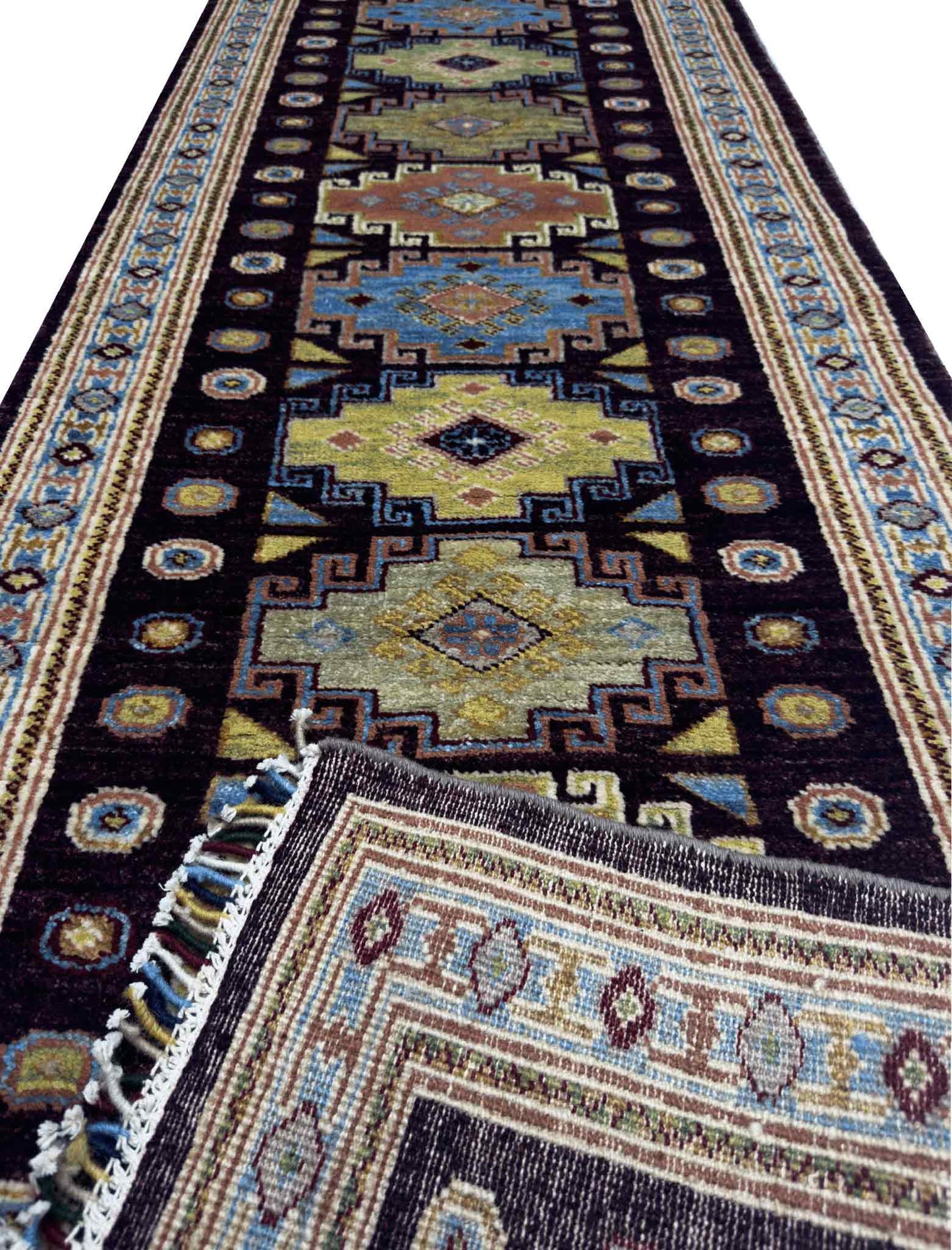Modern Kazak Runner - 7 x 2.5 ft