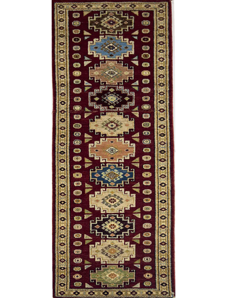Modern Kazak Runner - 8 x 2.5 ft