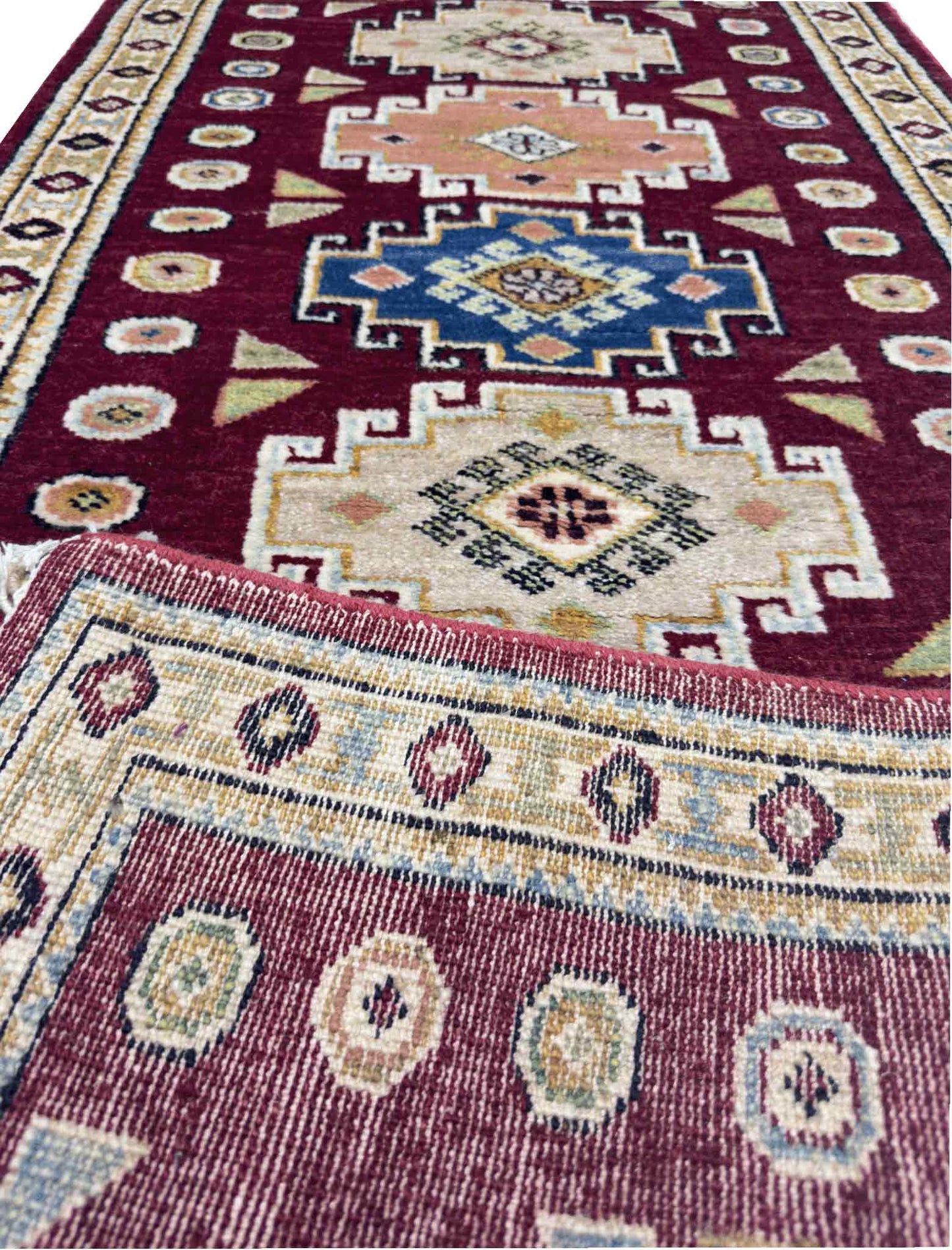Modern Kazak Runner - 8 x 2.5 ft