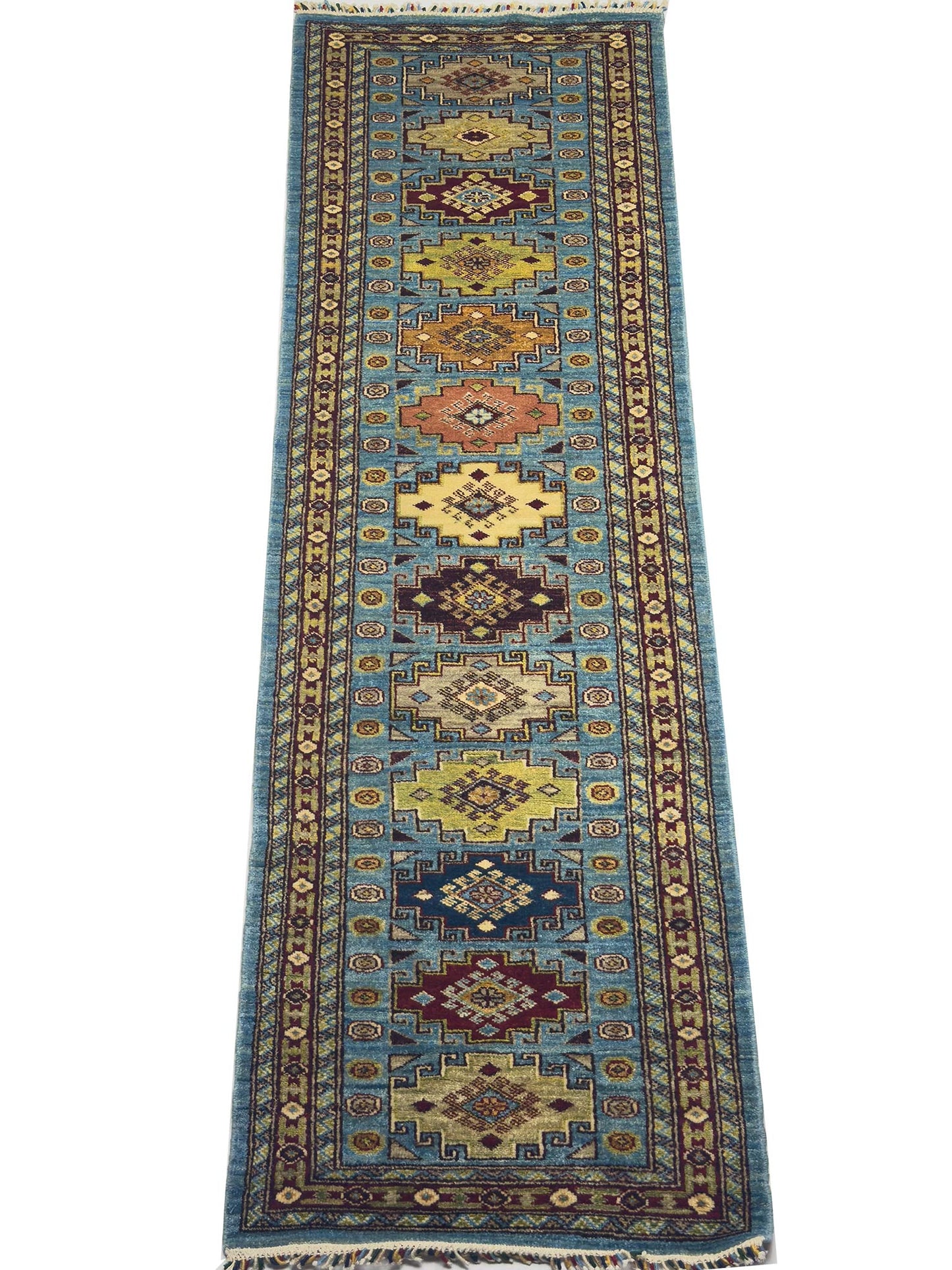 Modern Kazak Runner - 8.5 x 2.5 ft