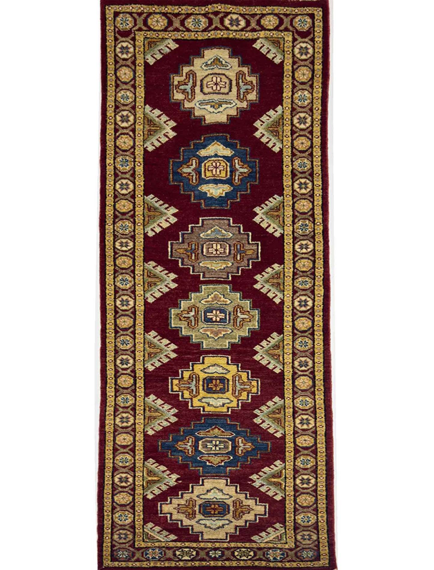 Modern Kazak Runner - 7 x 2.5 ft