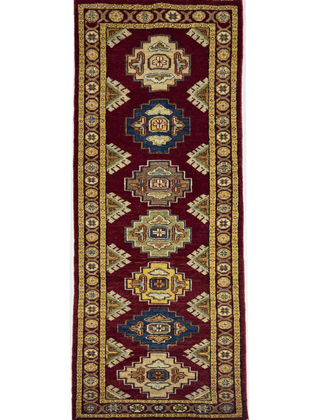 Modern Kazak Runner - 7 x 2.5 ft