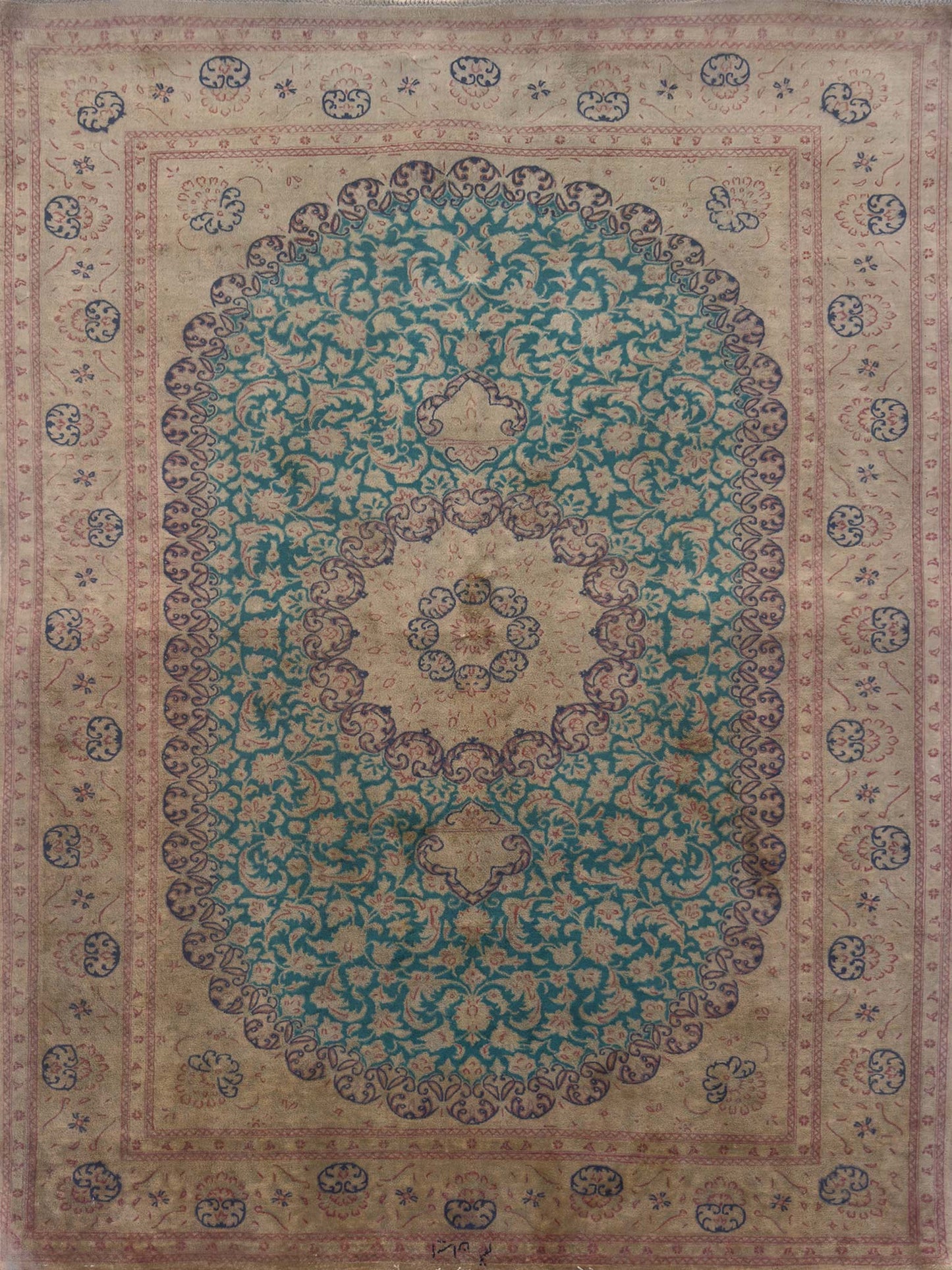 Pre-loved Qum Silk Rug - 3 x 5 ft