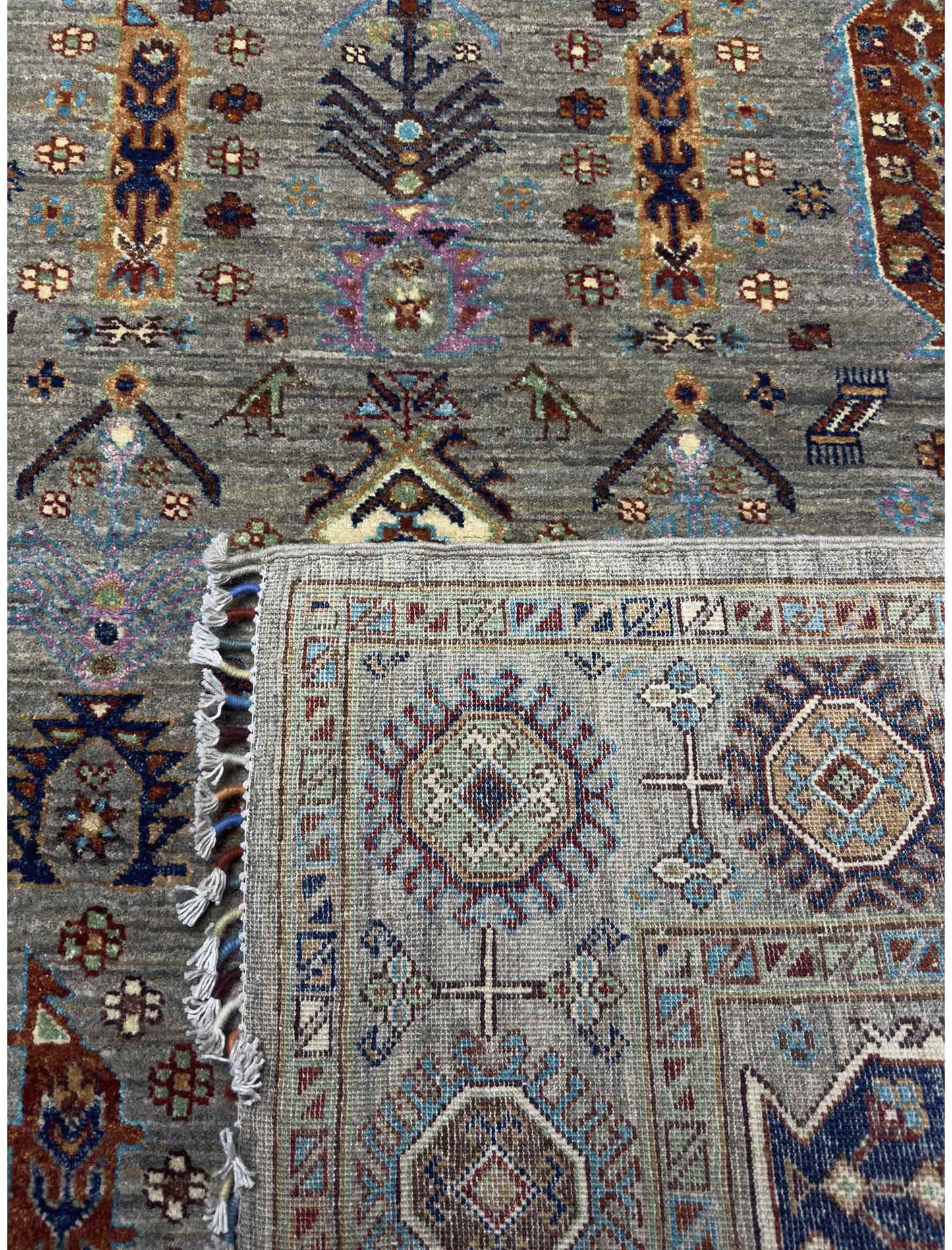 Modern Kazak Rug - 5 x 6.5 ft