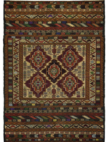Afghan Kilm Soumak - 6 x 4 ft