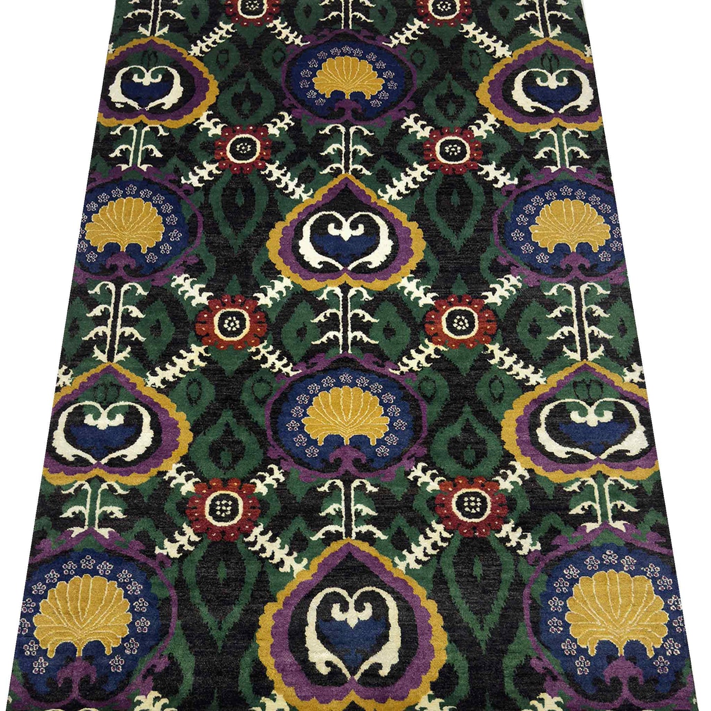 Modern Suzani Rug - 6 x 9 ft