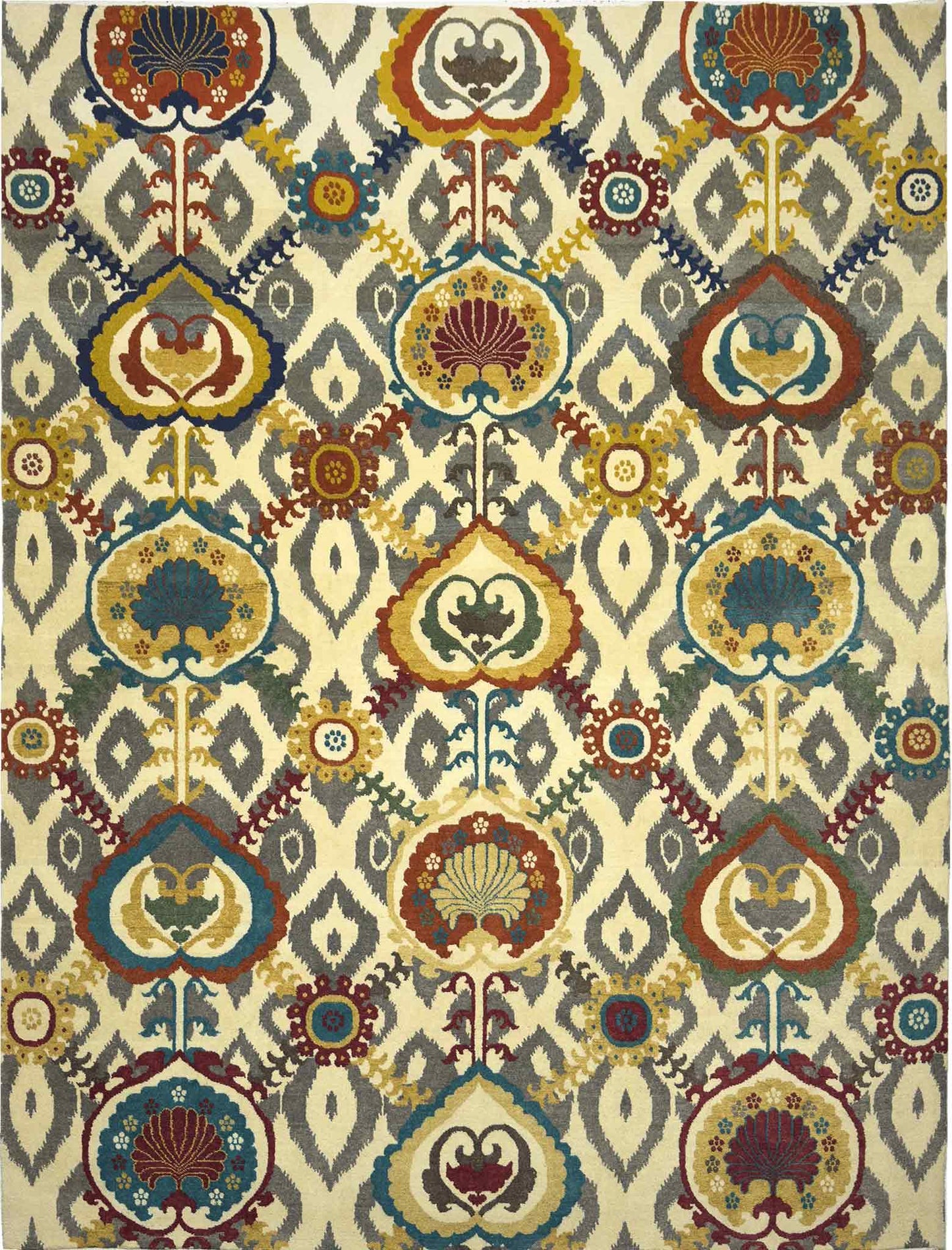 Modern Suzani Rug - 8 x 10 ft