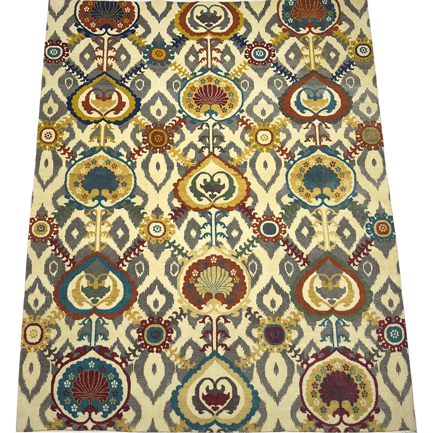 Modern Suzani Rug - 8 x 10 ft