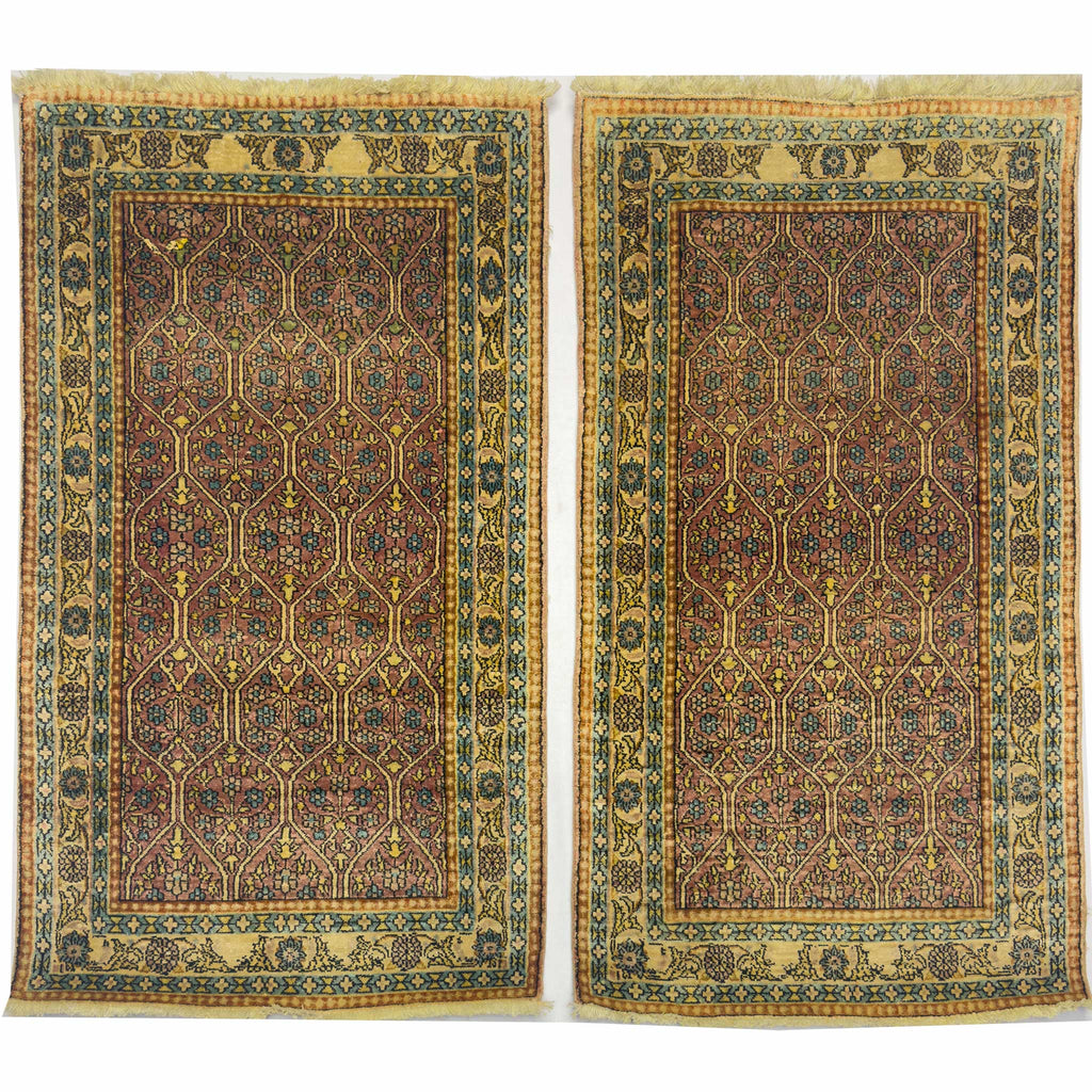 Twin Silk Rugs - 3 x 2 ft