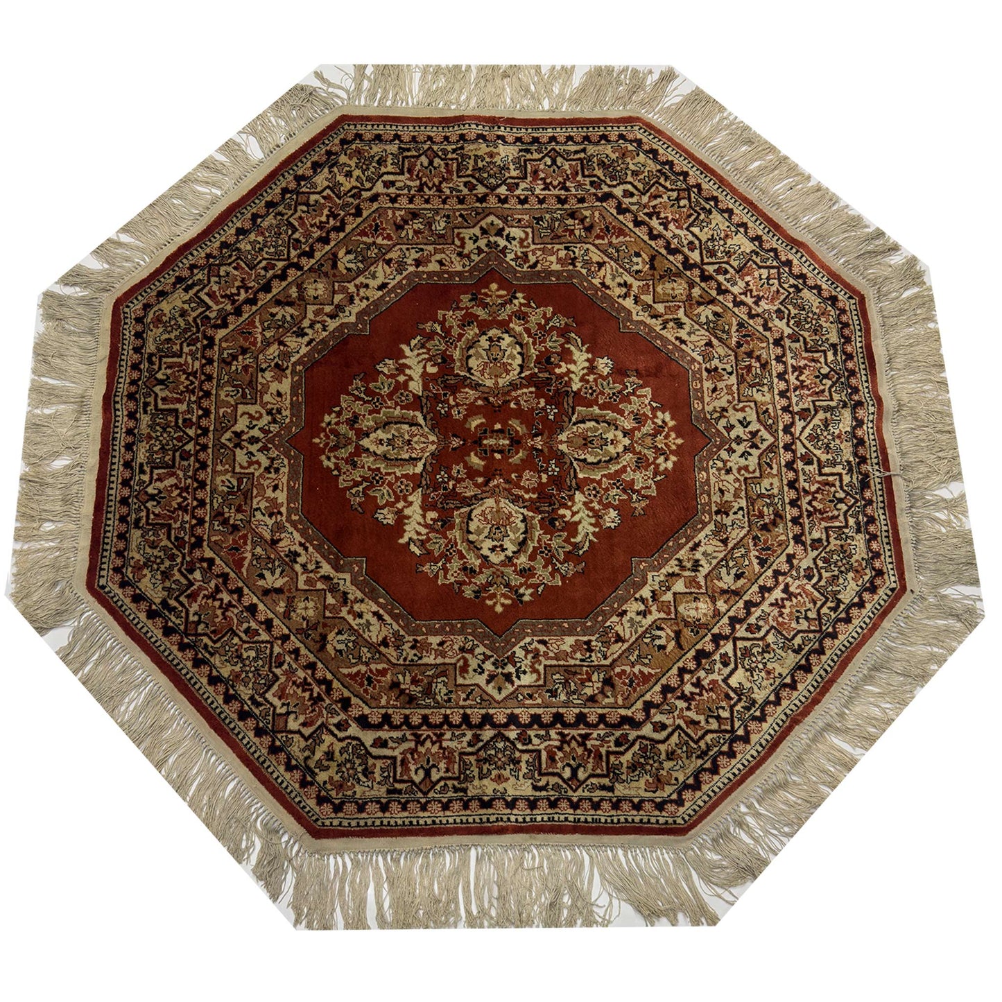 Octagonal Silk Rug - 4 x 4 ft