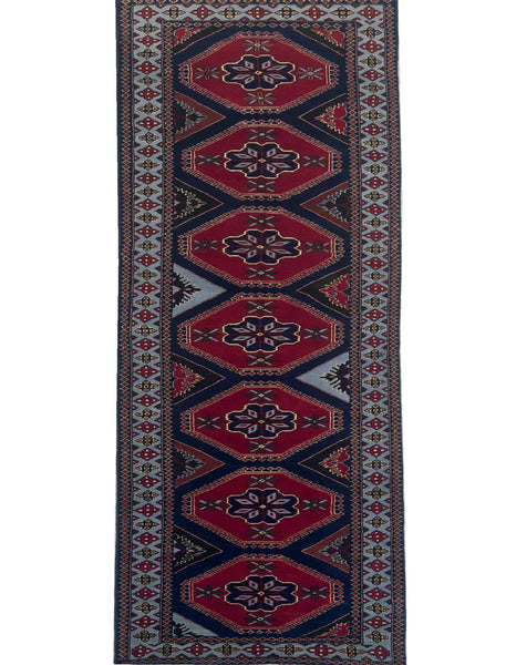 Tribal Kargai Runner - 12 x 2.5 ft