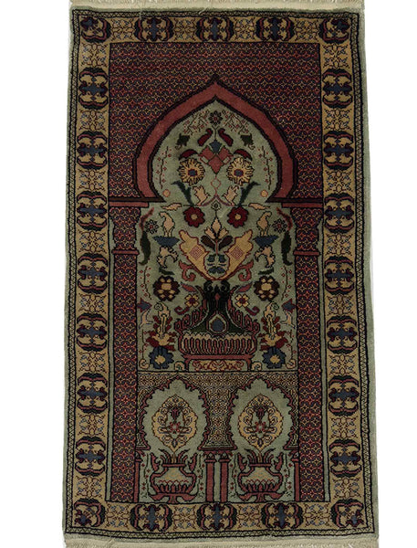 Turkish keysari Silk Rug - 3.5 x 2 ft