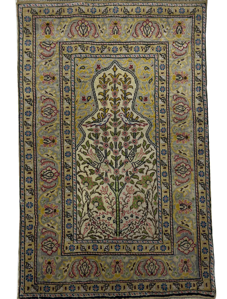 Turkish keysari Silk Rug - 2 x 1.5 ft