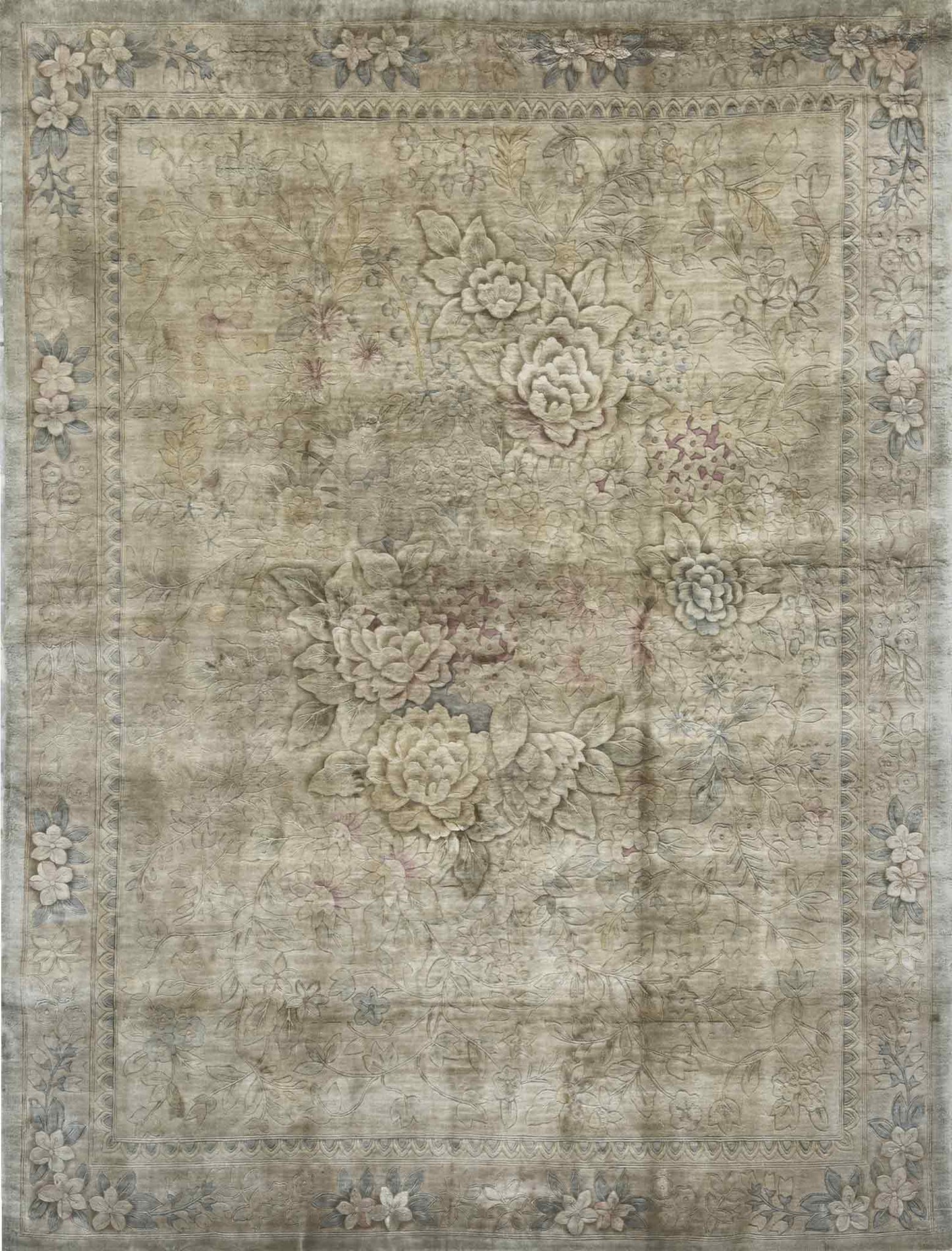Chinese Silk Rug - 10 x 8 ft