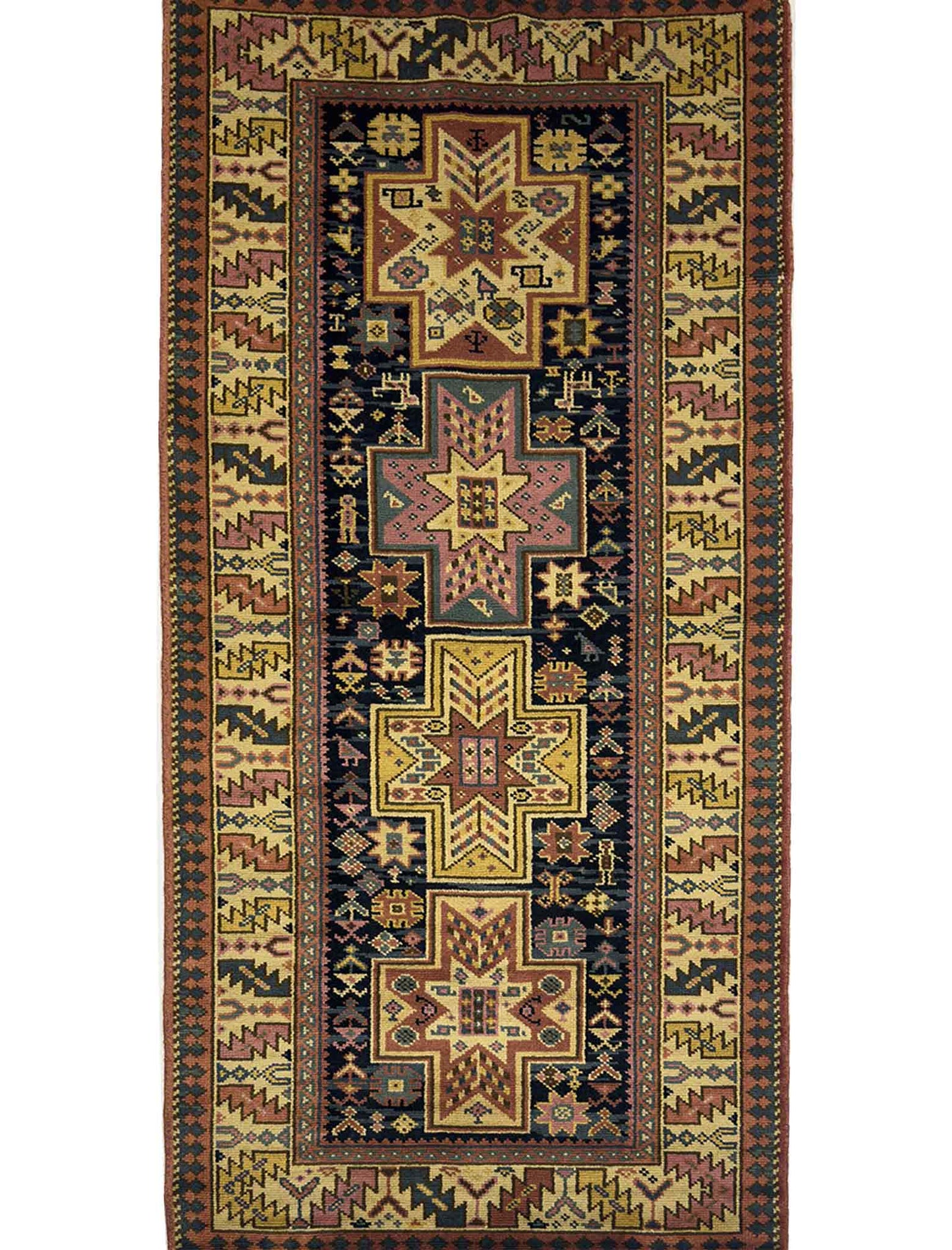Turkish Kazak Rug - 3 x 7 ft