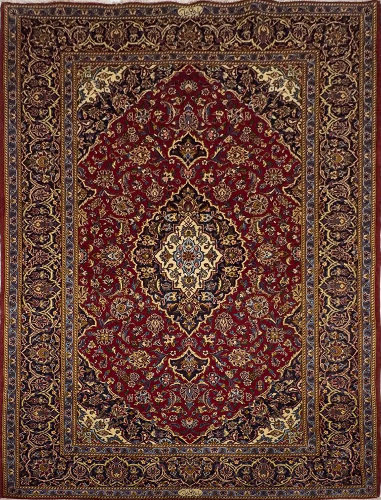 Kashan `Kurk Wool` Rug - 4.5 x 7 ft
