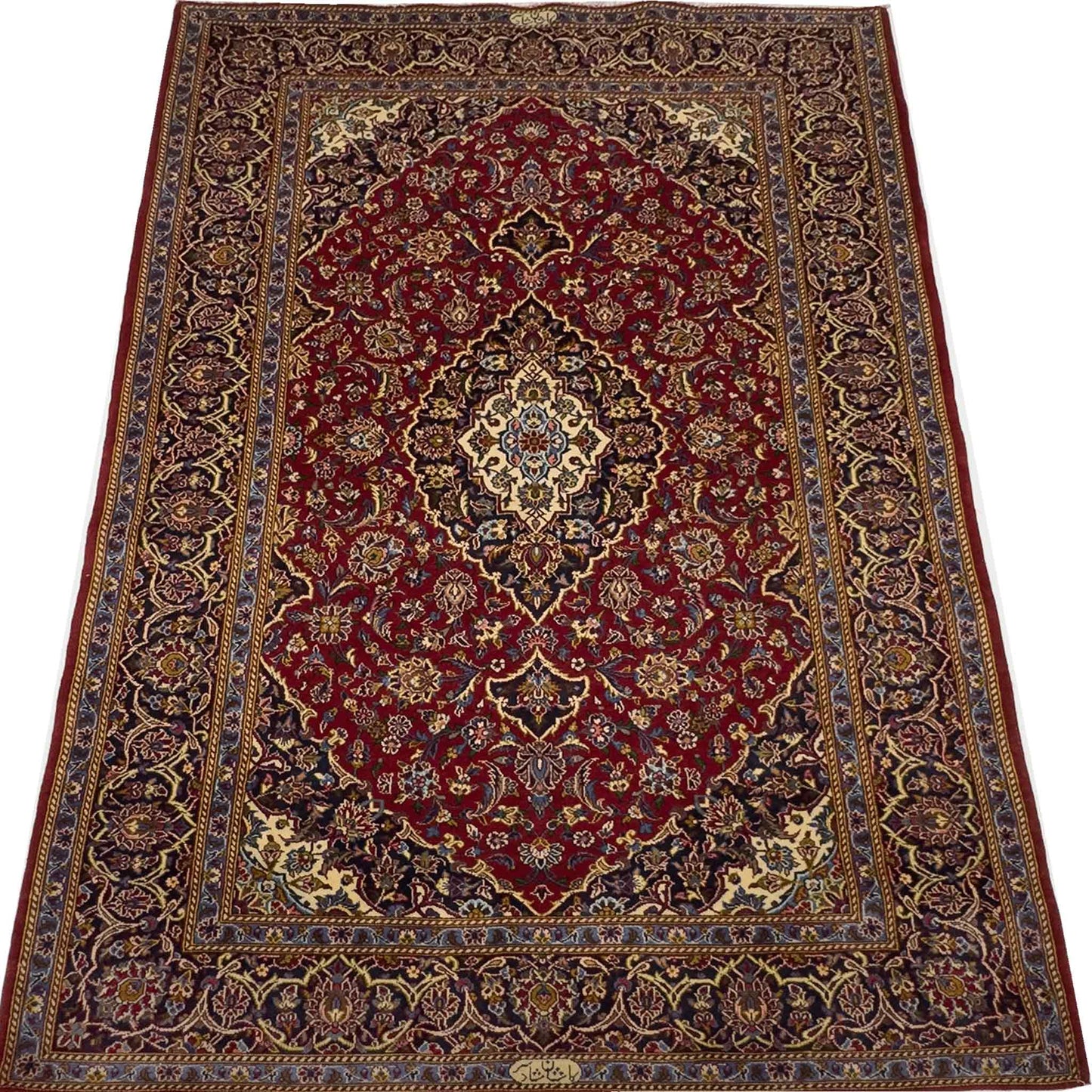 Kashan `Kurk Wool` Rug - 4.5 x 7 ft