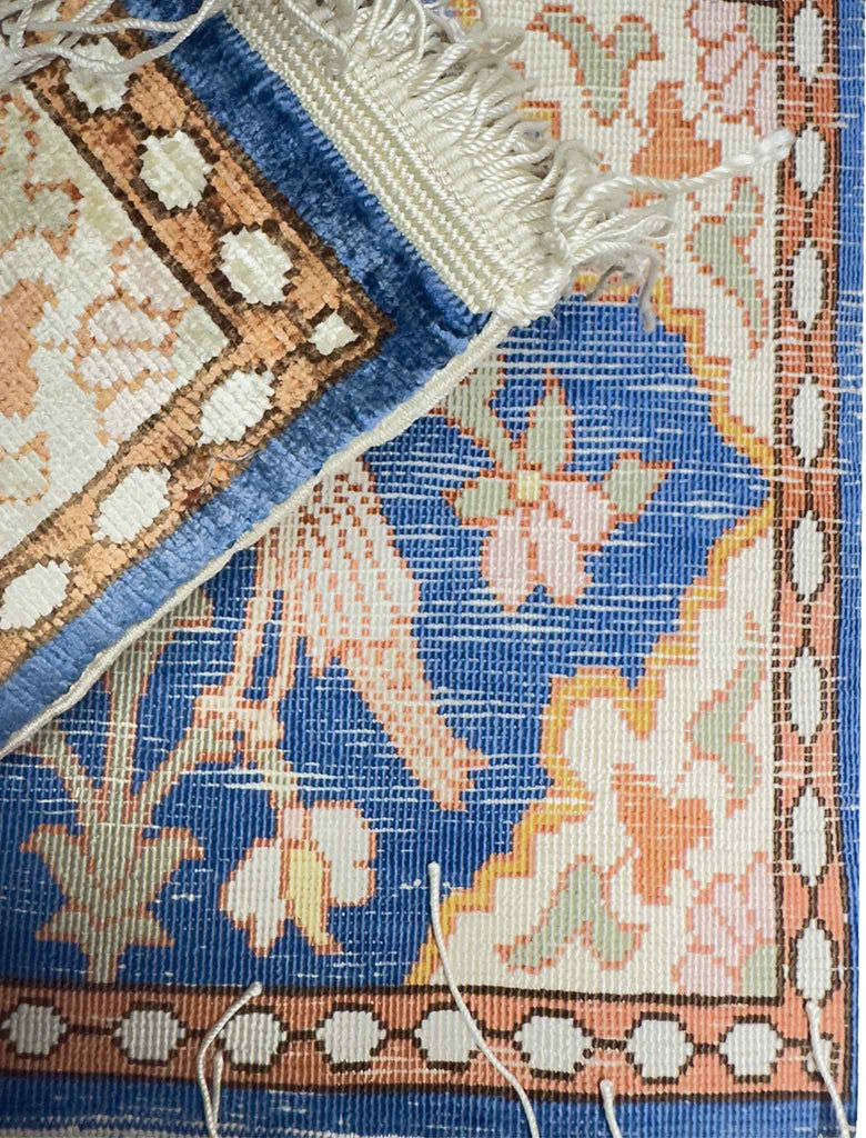 Turkish Hereke Silk Rug - 1 x 1 ft