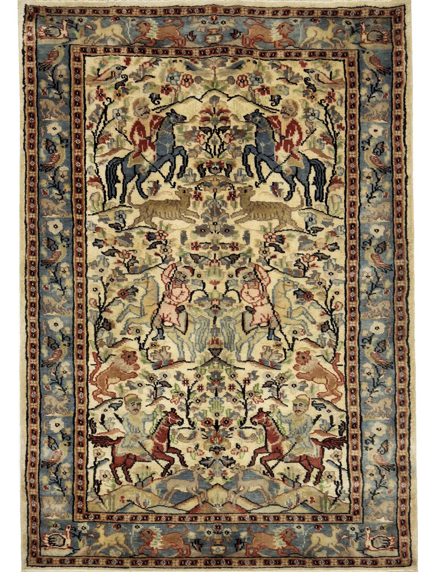 Mughal Hunting Rug - 3 x 5 ft