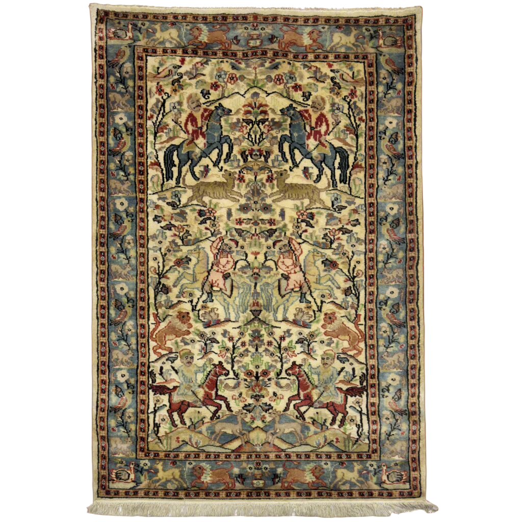 Persian Hunting Rug - 5 x 3 ft