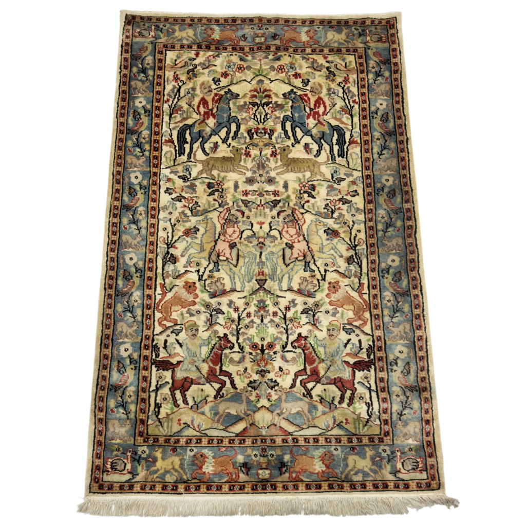 Persian Hunting Rug - 5 x 3 ft