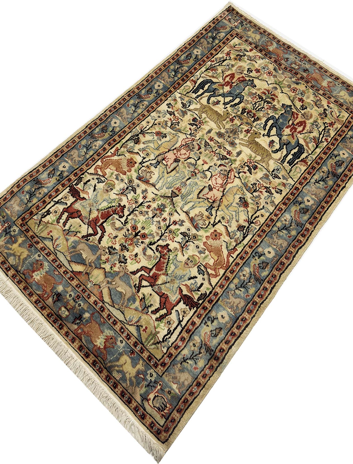 Mughal Hunting Rug - 3 x 5 ft