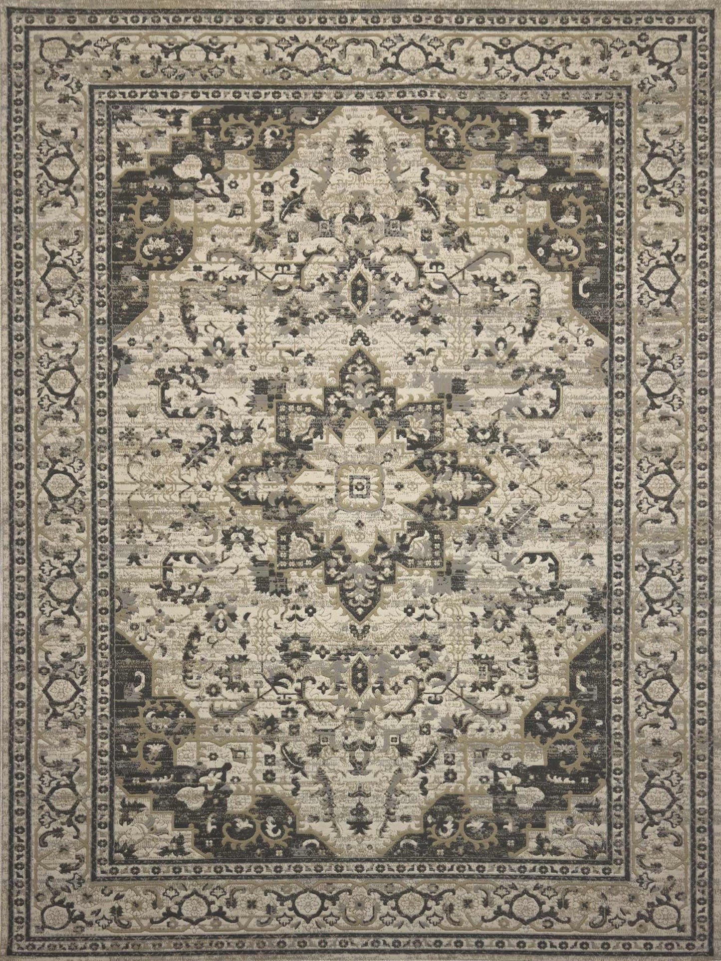 Transitional Heriz Rug - 5 x 7 ft