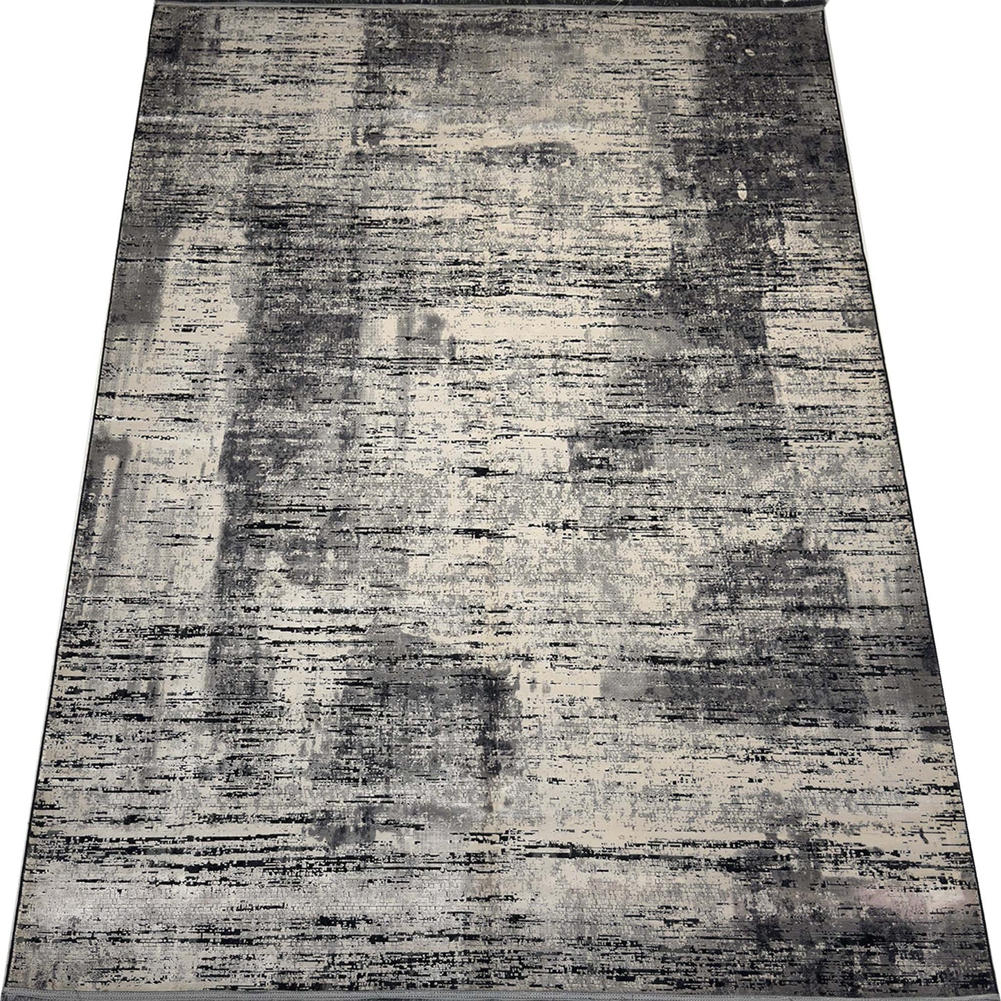 Modern Abstract Silk Rug - 7 x 10 ft