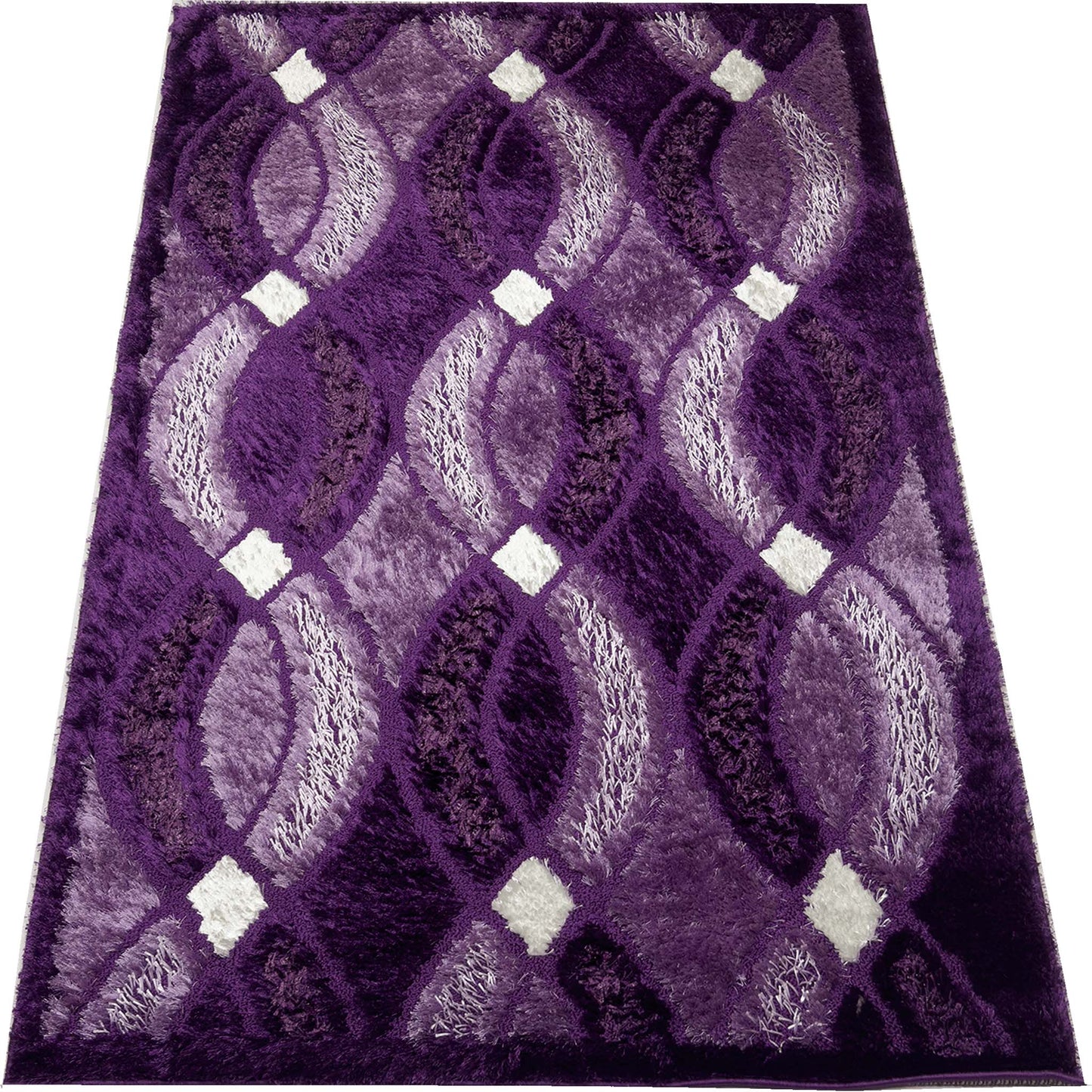 Modern Shaggy Rug - 5 x 7 ft