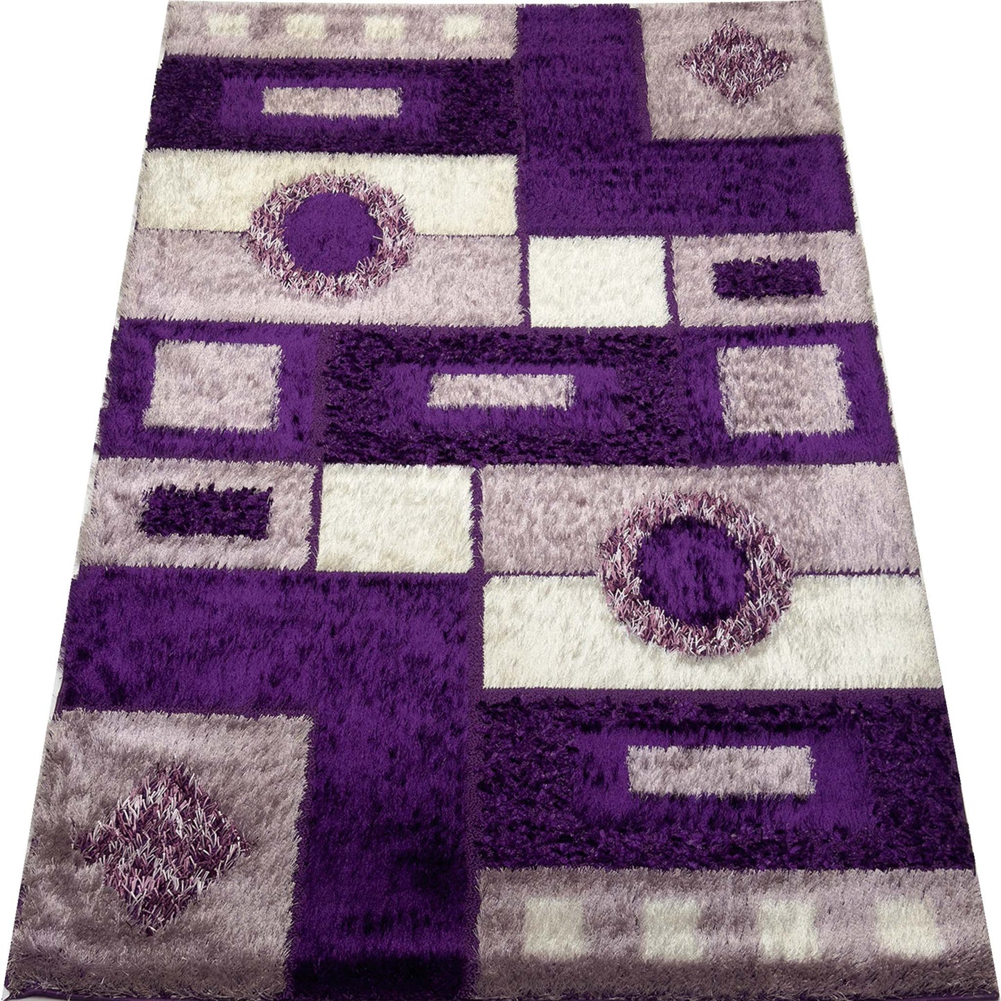 Modern Shaggy Rug - 5 x 7 ft